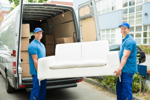 Local Barnet man and van team preparing a careful move