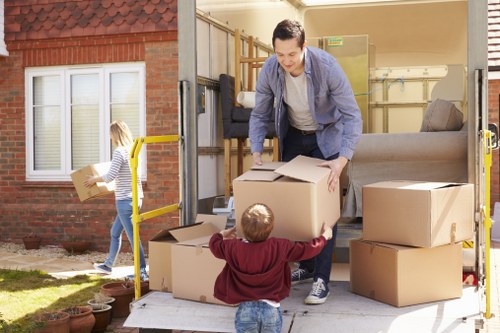 House removal team preparing a local move in Barnet