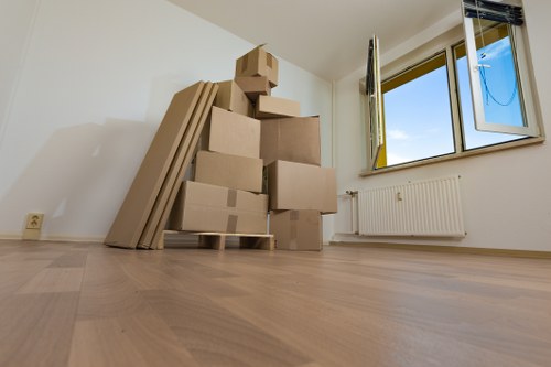 Man and van removals service operating in Barnet residential street