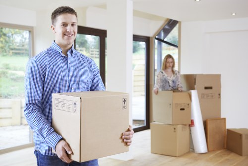 Man and van loading furniture for a local Barnet move