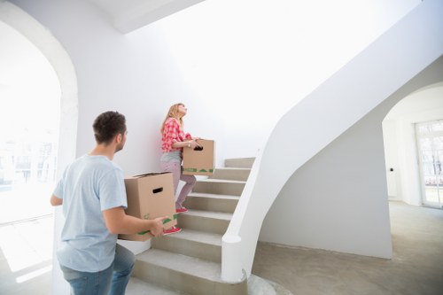 Careful wrapping and boxing of fragile household items