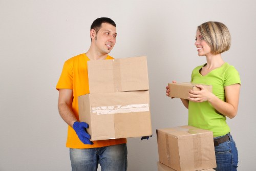 Moving checklist and packed boxes for removals in Barnet