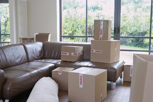Furniture and boxes being loaded for Barnet removal