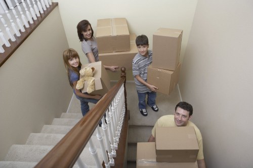Commercial movers loading office items in Barnet